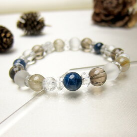 天然石 ブレスレット 人間関係やチームワーク強化に！ルチルクォーツ アパタイト スモーキークォーツパワーストーン レディース メンズ ギフト プレゼント 贈り物 男性 女性 男 女 誕生日 ラッピング 包装