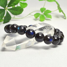 天然石 パワーストーン ブレスレット 【次回入荷未定】【高品質】ブラックラブラドライト 8mm玉 サイズ：内周約16cm ※サイズ調整可レディース メンズ 勝負 恋愛 天然石【メール便不可】 ギフト プレゼント 贈り物 男性 女性 男 女 誕生日 ラッピング 包装