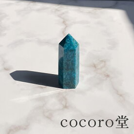 天然石 パワーストーン 【現品限り】 アパタイト ポイント 置き物 サイズ：約23×28×高さ72mm 重さ：約90g レディース メンズ 勝負 恋愛