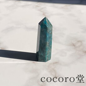 天然石 パワーストーン 【現品限り】 アパタイト ポイント 置き物 サイズ：約21×24×高さ70mm 重さ：約69g レディース メンズ 勝負 恋愛