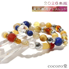 天然石 ブレスレット【メール便送料無料】【2026年版 究極 風水 幸運】2種類から選べる ラッキーカラー 干支 午 馬 金運 仕事運 幸運 恋愛運 結婚運 水晶 パワーストーン レディース メンズ ルチルクォーツ ギフト プレゼント 贈り物 男性 女性 男 女