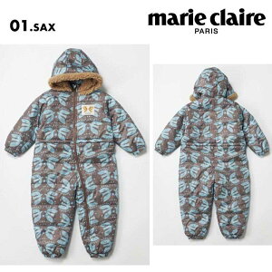 marie claire/マリクレール キッズ スノースーツ 蝶柄スノージャンプスーツ 24FW 144301 スノーウエア つなぎ 雪遊び ベビー 防寒 スノーコンビ かわいい ジュニア 子供用 こども用 男の子用 女の子
