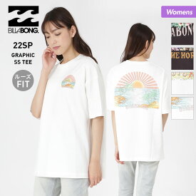 ビラボン BILLABONG レディース 半袖 Tシャツ BC013-209 ルーズフィット バックプリント ロゴ クルーネック はんそで ティーシャツ 女性用