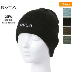RVCA/ルーカ メンズ＆レディース ダブル ニット帽 BC042-942 帽子 ぼうし ウォッチキャップ 折り返し 二つ折り ビーニー 防寒 スノボ スノーボード スキー 男性用 女性用