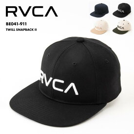RVCA/ルーカ メンズ キャップ RVCA TWILL SNAPBACKII 2024 SPRING BE041-911 ジェットキャップ 帽子 ベージュ スナップボタン ロゴ入り シンプル ブランド おしゃれ 春夏 正規品 男性用