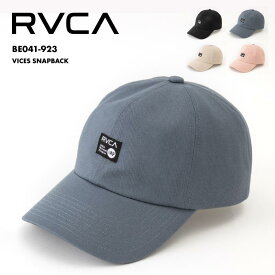 RVCA/ルーカ メンズ キャップ VICES SNAPBACK 2024 SPRING BE041-923 ベースボールキャップ 深め カーブバイザー サイズ調整 ロゴ ブランド おしゃれ 春夏 正規品 男性用