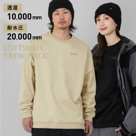 スノーボードウェア ソフトシェル メンズ レディース トレーナー クルーネック スノーインナー フリース スキーウェア スノーウェア 4層 撥水 防風 保温 透湿 namelessage/ネームレスエイジ NALY-1913