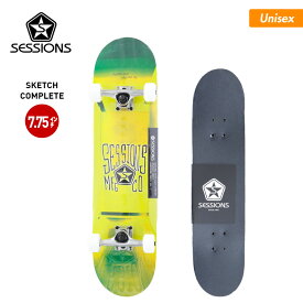 【SALE】 セッションズ SESSIONS スケートボード コンプリートデッキ 020027218171YELLOW 7.75インチ スケボー 完成品 コンプリートセット