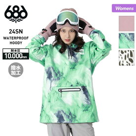686/シックスエイトシックス レディース フード付き撥水パーカー M3WNCS303 フード付パーカー スノボウェア インナー スキーウェア 上 防寒 ロゴ ウインタースポーツ 女性用 ブランド 型落ち アウトレット
