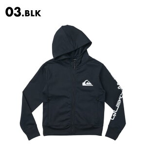 QUIKSILVER/�N�C�b�N�V���o�[ �L�b�Y ���b�V���K�[�h ZIP�p�[�J�[ OMNI MW ZIP HOODIE YOUTH KLY241031 UV�J�b�g ���� �X�C���E�F�A ���O���΍� �t�[�h�t�� UPF50�{ ���� �L�k �W���j�A �q���p ���ǂ��p �j��