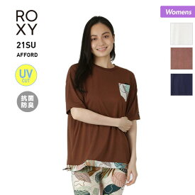 ROXY/ロキシー レディース 半袖 Tシャツ RST212047 ティーシャツ 抗菌防臭 UVカット 柄 ロゴ 女性用