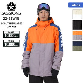 【SALE】 SESSIONS セッションズ メンズ スノーボードウェア ジャケット SSFW220005 上 スノーウェア トップス スノボウェア ウエア スノージャケット スキーウェア 男性用