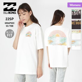 BILLABONG/ビラボン レディース 半袖 Tシャツ BC013-209 ティーシャツ はんそで クルーネック ロゴ バックプリント ルーズフィット 女性用