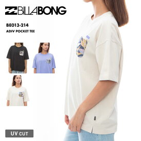 BILLABONG/ビラボン レディース UV 半袖Tシャツ ADIV POCKET TEE 2024 SPRING BE013-214 UVカット 吸収速乾 日焼け対策 ティーシャツ 紫外線対策 オシャレ ロゴ ブランド 女性用