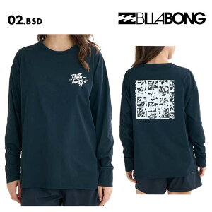 BILLABONG/ビラボン レディース 長袖 ラッシュガード MORFY LS TEE RASH 25SUMMER BF01C-853 Tシャツ UVカット 紫外線対策 日焼け対策 サーフィン ビーチ 海 プール おしゃれ ブランド 女性用 《☆》 型落ち