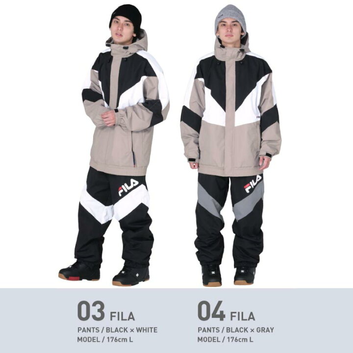 楽天市場】FILA ハイブリッドウェア スノーボードウェア 上下セット  