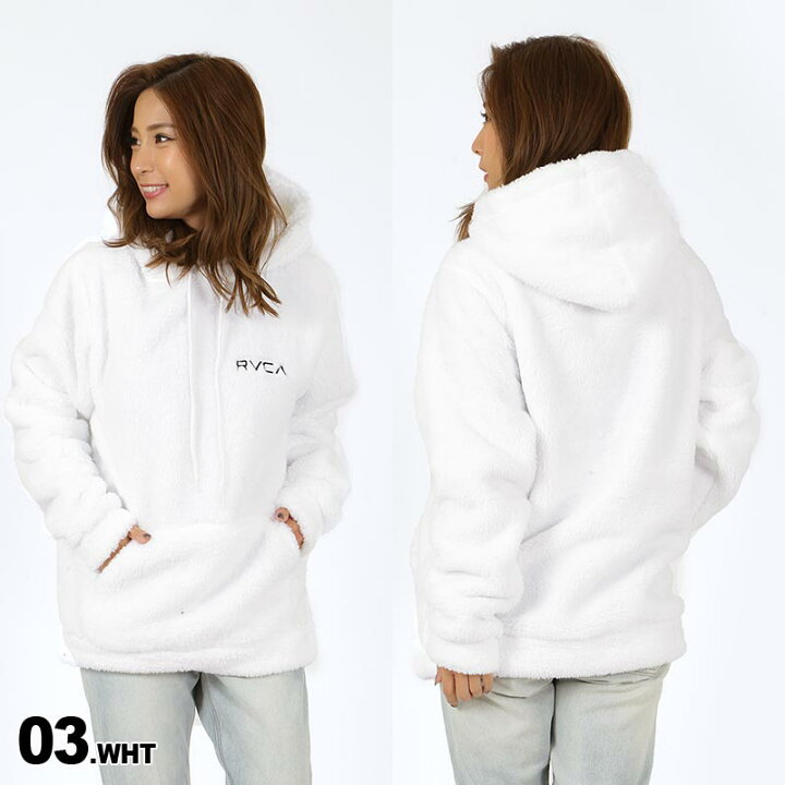 2019最新ルーカRVCAWOMENSベビーファーボアパーカホワイト XS （LOUIS  