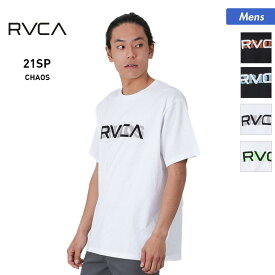 全品2点で5％OFF RVCA/ルーカ メンズ 半袖 Tシャツ BB041-201 ティーシャツ クルーネック トップス ロゴ ブラック 黒 ホワイト 白 男性用