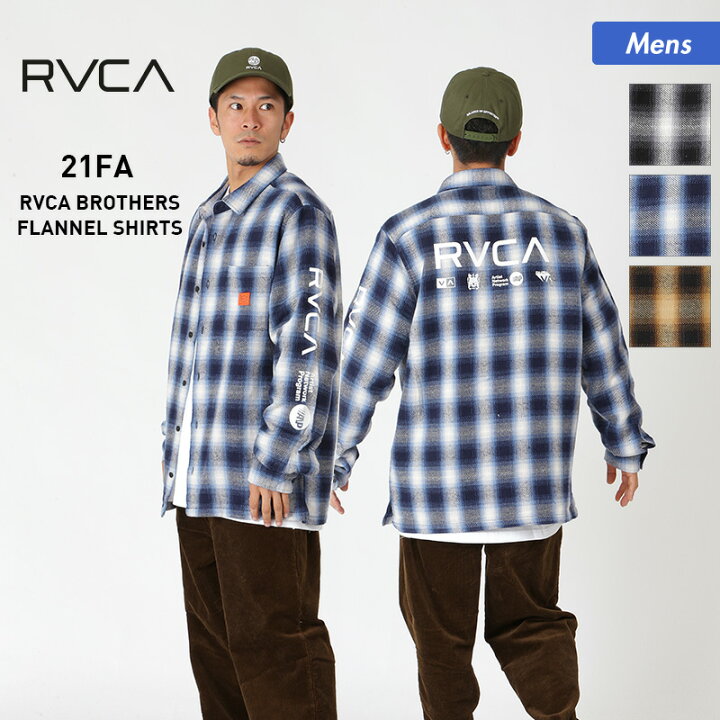 楽天市場】RVCA/ルーカ メンズ 長袖 シャツ BB042-105 チェック柄 ロゴ 