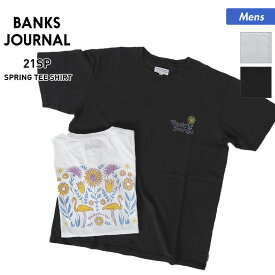 全品5%OFF件配布 BANKS JOURNAL/バンクスジャーナル メンズ 半袖 Tシャツ ATS0550 ティーシャツ トップス クルーネック ロゴ 男性用