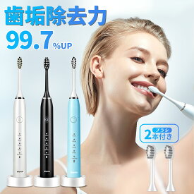 電動歯ブラシ 音波歯ブラシ 歯ブラシ 本体 家族 大人 子供 5つモード IPX7防水 替えブラシ2本 タイマー機能搭載 ワイヤレス 充電 歯垢除去 はみがき 電動ハブラシ 歯ぶらし はぶらし 電動歯ぶらし ハブラシ デンタルケア