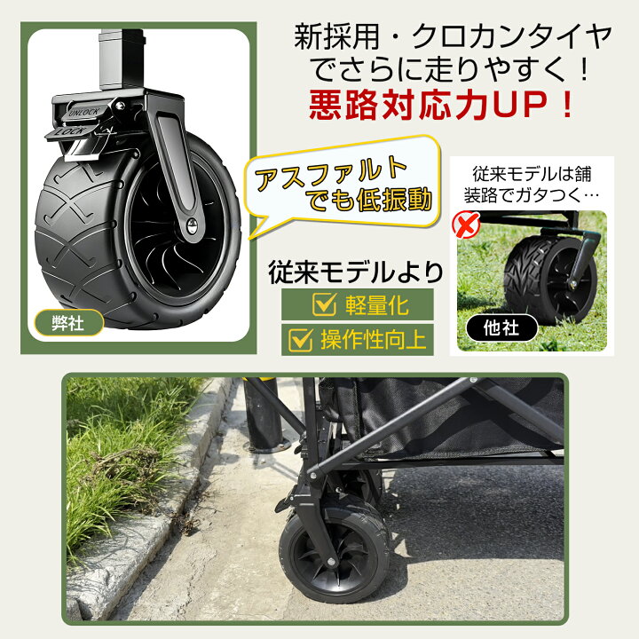 楽天市場】【楽天1位】✨総合ランキング1位✨ キャリーワゴン キャリーカート テーブル セット アウトドアワゴン 折りたたみ 4輪 頑丈 耐荷重128kg  大容量 ワイドタイヤ 軽量 コンパクト アウトドアキャリー アウトドア キャンプ 大型 : 橘猫屋