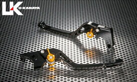 U-KANAYA ユーカナヤ GPタイプ ロングアルミビレットレバー左右セット SUZUKI GSX1300R HAYABUSA [ハヤブサ] 2021- SU011-044-0517-18 レバーカラー：マットグリーン アジャスターカラー：マットオレンジ