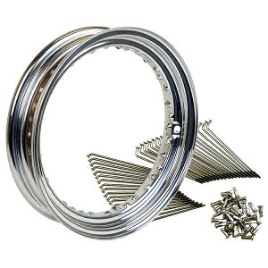 GOODS グッズ 16インチキット MT クローム スチールスポーク Kawasaki カワサキ 250TR/エストレア(ドラム) リア G5-00080