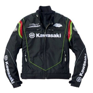 Kawasaki カワサキ 純正 カワサキ x BATES ナイロン3シーズンジャケット サイズM グリーン/レッド J8001-2926