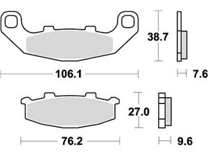 �݌ɗL�� KITACO �L�^�R SBS�u���[�L�p�b�h 615HS ZXR250R/XANTHUS 777-0615020