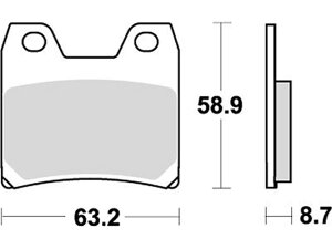 �݌ɗL�� KITACO �L�^�R SBS�u���[�L�p�b�h 715HF ZXR750RR 777-0715000
