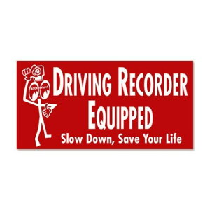ORION ACE �I���I���G�[�X MOONEYES Driving Recorder Equipped �X�e�b�J�[ ���b�h H 6 × W 12cm �X�e�b�J�[/�L�[�����O MQD-035