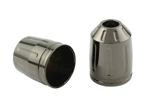 POSH Faith ポッシュ フェイス ウルトラヘビーバーエンドタイプ2アウターカバーのみ M8タイプ(2pcs./セット) ブラッククローム 033879-66-10