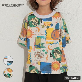 【公式】オーシャンアンドグラウンド ARTFULソウガラTシャツOCEAN&GROUND キッズ ベビー ジュニア トップス 半そで 半袖Tシャツ 子供服 こども 女の子 兄弟 お揃い 90 100 110 120 130 140 4416113