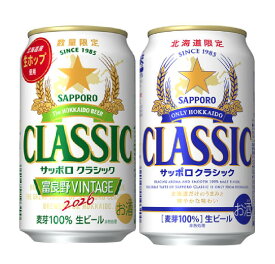 【2026年10月14日発売、御予約承り中】北海道 ビール サッポロクラシック 富良野ヴィンテージ350ml×24本入＆サッポロクラシック350ml×24本の≪2ケースのセット