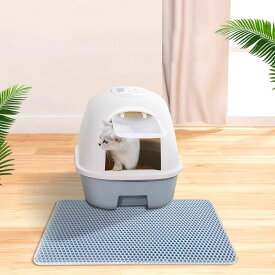 猫トイレマット 猫砂マット ペットマット 防水 水洗可能 飛び散り防止 マット 二重層 掃除簡単 滑り止め 猫用品 猫砂取りマット 繰り返