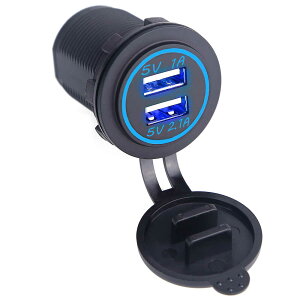 �V�K�[�\�P�b�g USB 2�� �|�[�g DC12V - 24V �h�� 5V 2.1A / 1A �X�}�z �^�u���b�g Android iPhone8 Plus X iPad �� �[�d�� �� �ԗ� DC1