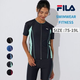 レディース 水着 配色袖付フルジップ セパレート フィラ FILA 3132035