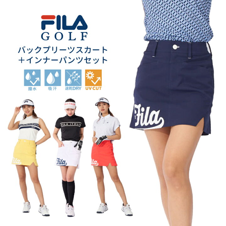 楽天市場】レディース バックプリーツ スカート＋インナーパンツ