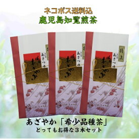 お茶 茶 緑茶 送料無料 お茶のぶどう園 あざやか 100g × 3本 セット 日本茶 ちらん茶 知覧茶 希少品種 あさつゆ 朝露 煎茶 天然玉露 贈り物 ギフト プレゼント お歳暮 お中元 土産 母の日 父の日 御挨拶 敬老の日 祝敬老