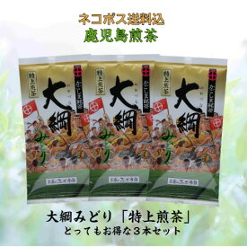 お茶 茶 緑茶 送料無料 お茶のぶどう園 大綱みどり 金 100g × 3本 セット 日本茶 鹿児島茶 煎茶 茶葉 鹿児島 薩摩川内 さつま つん 川内大綱引 ギフト プレゼント 贈り物 お歳暮 お中元 土産 母の日 父の日 御挨拶 敬老の日 祝敬老