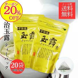 【20％OFFクーポン！】金の宇治玉露 ありそうでなかった 京都 宇治玉露のティーバック20P(3gx10px2袋セット） 日本三大産地 京都 宇治玉露 宇治茶 贈答用 高級茶 紐付き 便利 贈答用 玉露 100％ ティーバック 水出し