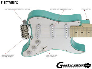 TRAVELERGUITARTravelcaster,SurfGreen
