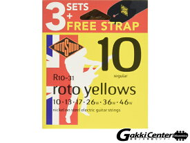 ROTOSOUND Rotos R10-31 Regular (.010-.046 3Packs With Strap)