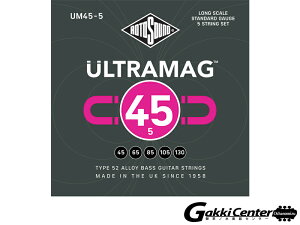 ROTOSOUND Ultramag UM45-5 Long Scale Standard 5 Strings Set (.045-.130)