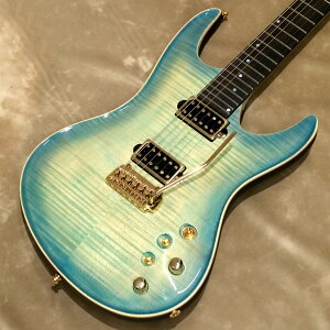 Valenti Guitars ( ���@�����e�B�[�M�^�[ ) Nebula Carved, Ice Blue(Dark Burst) [S/N: #07 ]