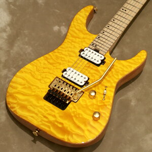 Charvel Pro-Mod DK24 HH FR M Mahogany with Quilt Maple, Dark Amber[S/N:MC24002626]