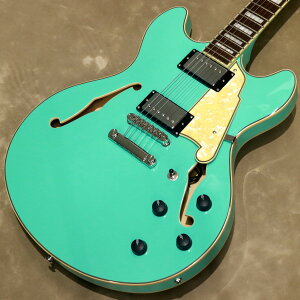 D'Angelico ( fBAWFR )Premier DC, Surf Green [S/N: WN2409030]