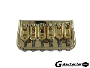 Hipshot 6 String Fixed Guitar Bridge, Gold, 0.175