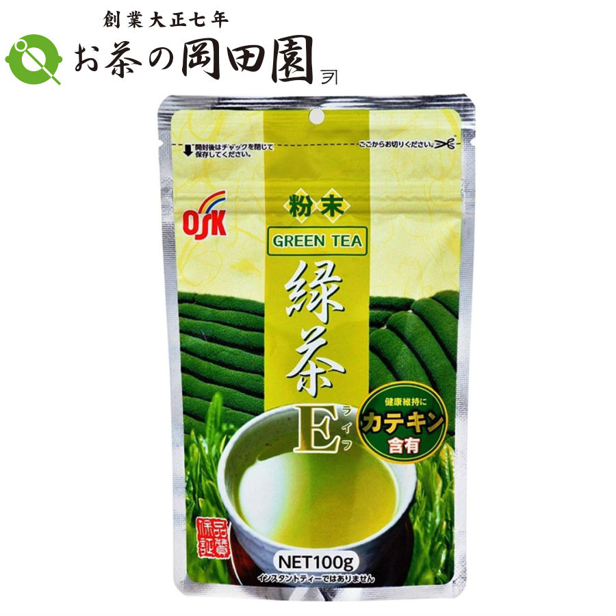 OSK 小谷穀粉 粉末 緑茶 Eライフ 100g